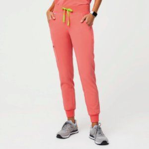 Hot Coral Zamora - Jogger Scrub Pants